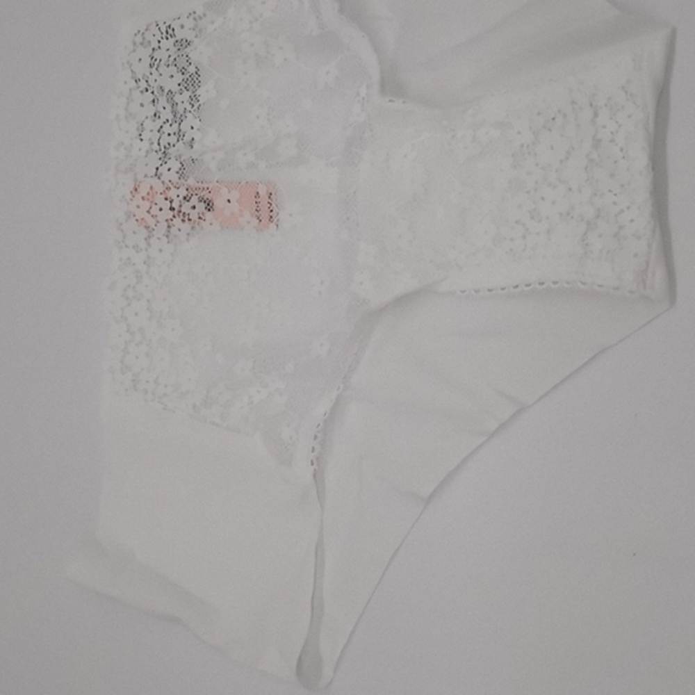 Victoria's Secret Sexy Illusions No-Show Lace Cheeky Panty White - Picture 4 of 9